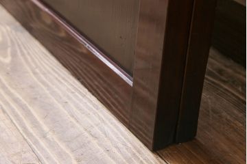 和製アンティーク　裏表で異なる取っ手が魅力の帯戸(板戸、引き戸、建具)2枚組