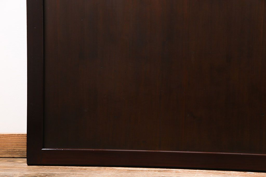 和製アンティーク　裏表で異なる取っ手が魅力の帯戸(板戸、引き戸、建具)2枚組