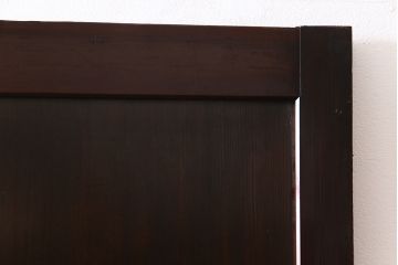 和製アンティーク　裏表で異なる取っ手が魅力の帯戸(板戸、引き戸、建具)2枚組