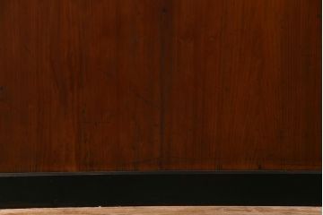 和製アンティーク　ヒノキ材　黒の縁がモダンな帯戸4枚セット(板戸、引戸、建具)