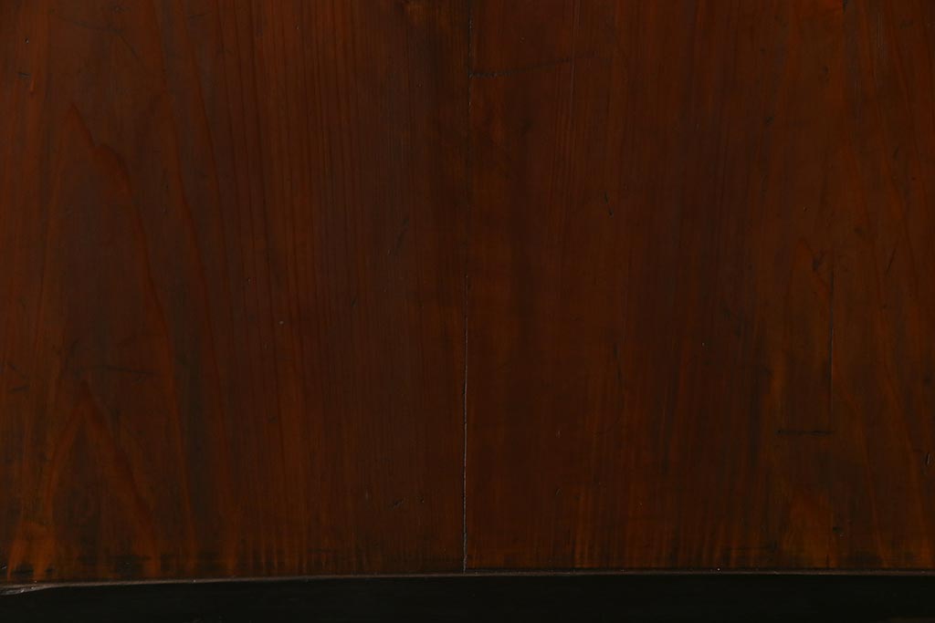 和製アンティーク　ヒノキ材　黒の縁がモダンな帯戸4枚セット(板戸、引戸、建具)