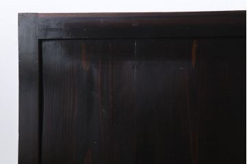 【商談品】和製アンティーク　燻された渋い色味が素敵な帯戸4枚セット(板戸、引戸、建具)