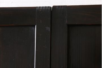 【商談品】和製アンティーク　燻された渋い色味が素敵な帯戸4枚セット(板戸、引戸、建具)