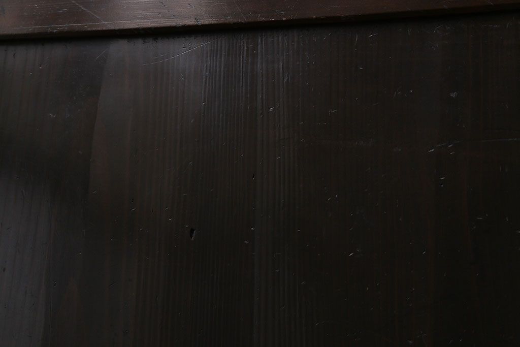 【商談品】和製アンティーク　燻された渋い色味が素敵な帯戸4枚セット(板戸、引戸、建具)