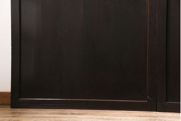 【商談品】和製アンティーク　燻された渋い色味が素敵な帯戸4枚セット(板戸、引戸、建具)