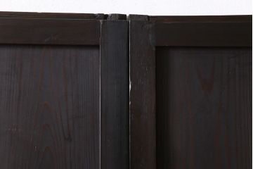 【商談品】和製アンティーク　燻された渋い色味が素敵な帯戸4枚セット(板戸、引戸、建具)