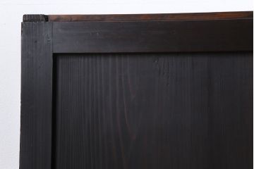 【商談品】和製アンティーク　燻された渋い色味が素敵な帯戸4枚セット(板戸、引戸、建具)