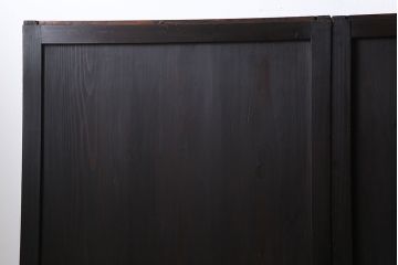 【商談品】和製アンティーク　燻された渋い色味が素敵な帯戸4枚セット(板戸、引戸、建具)