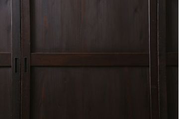 【商談品】和製アンティーク　燻された渋い色味が素敵な帯戸4枚セット(板戸、引戸、建具)