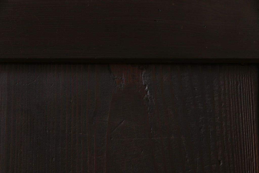 【商談品】和製アンティーク　燻された渋い色味が素敵な帯戸4枚セット(板戸、引戸、建具)