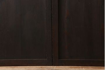 【商談品】和製アンティーク　燻された渋い色味が素敵な帯戸4枚セット(板戸、引戸、建具)