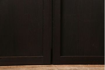 【商談品】和製アンティーク　燻された渋い色味が素敵な帯戸4枚セット(板戸、引戸、建具)
