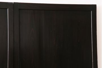 【商談品】和製アンティーク　燻された渋い色味が素敵な帯戸4枚セット(板戸、引戸、建具)