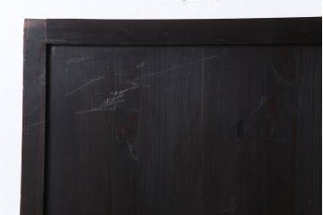 【商談品】和製アンティーク　明治期　古い木の質感が味わい深い板戸2枚セット(帯戸、引き戸、建具)