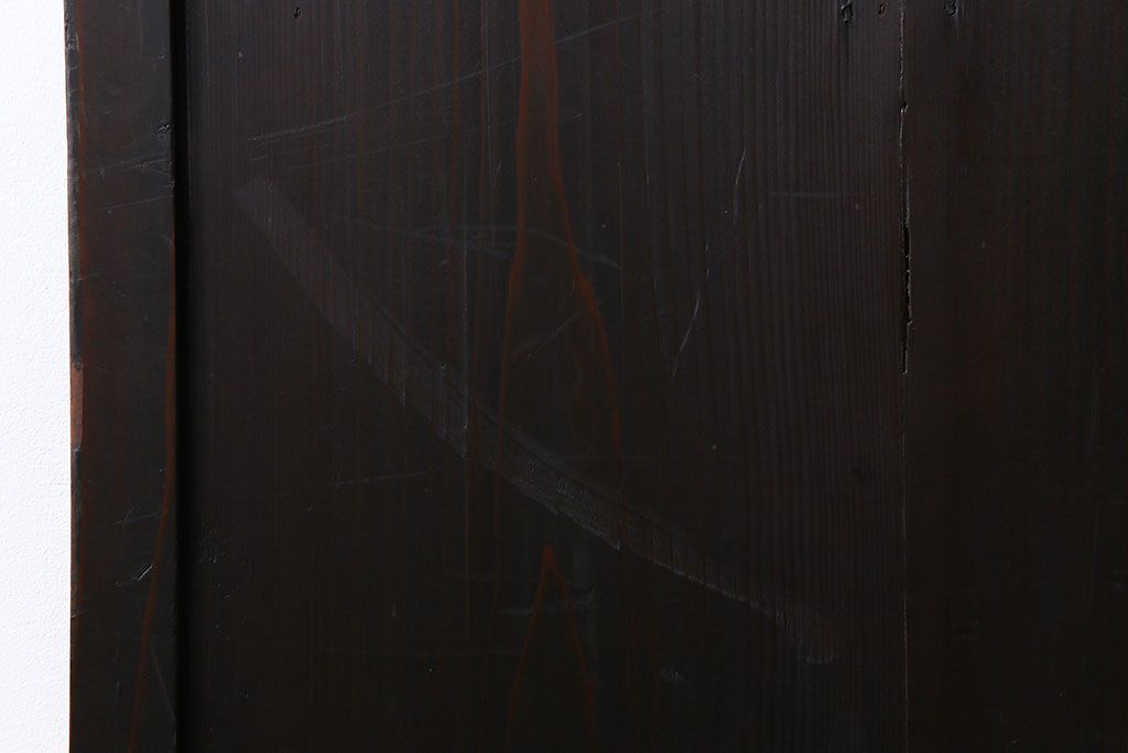 【商談品】和製アンティーク　明治期　古い木の質感が味わい深い板戸2枚セット(帯戸、引き戸、建具)