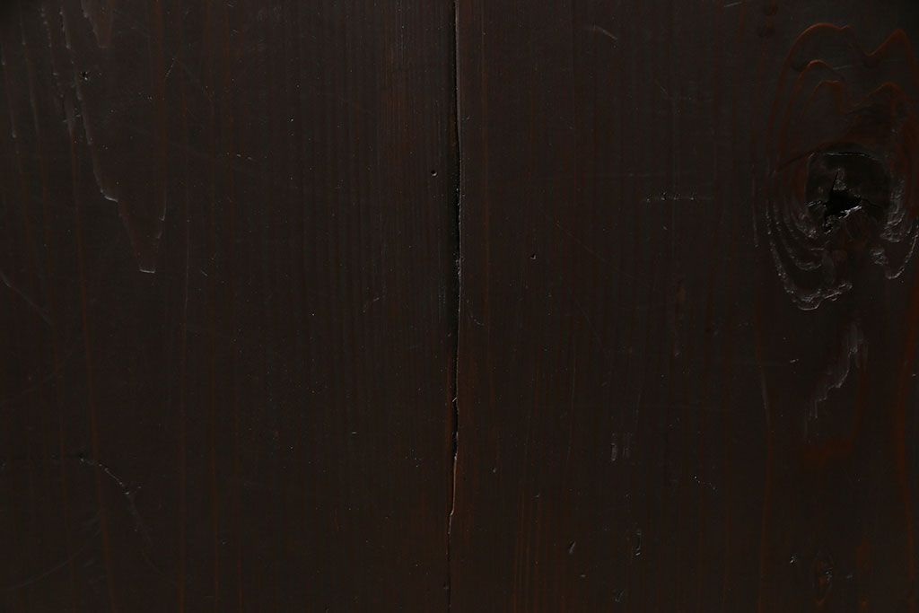 【商談品】和製アンティーク　明治期　古い木の質感が味わい深い板戸2枚セット(帯戸、引き戸、建具)