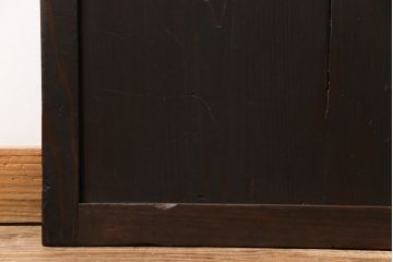 【商談品】和製アンティーク　明治期　古い木の質感が味わい深い板戸2枚セット(帯戸、引き戸、建具)