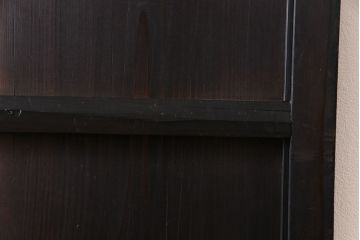 【商談品】和製アンティーク　明治期　古い木の質感が味わい深い板戸2枚セット(帯戸、引き戸、建具)