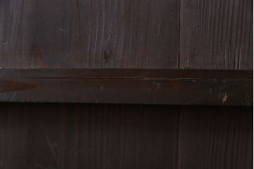 【商談品】和製アンティーク　明治期　古い木の質感が味わい深い板戸2枚セット(帯戸、引き戸、建具)