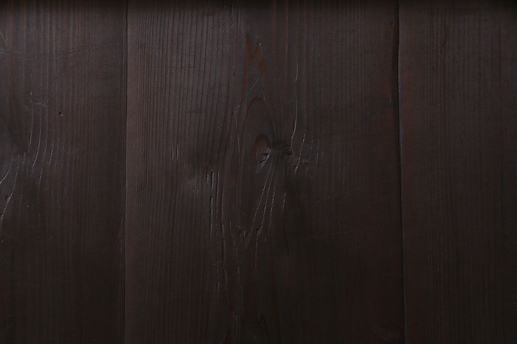 【商談品】和製アンティーク　明治期　古い木の質感が味わい深い板戸2枚セット(帯戸、引き戸、建具)