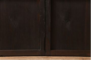 【商談品】和製アンティーク　明治期　古い木の質感が味わい深い板戸2枚セット(帯戸、引き戸、建具)