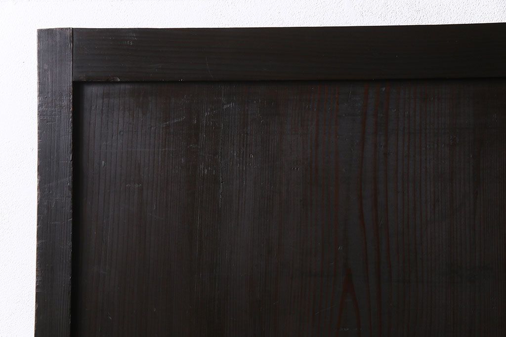 【商談品】和製アンティーク　明治期　古い木の質感が味わい深い板戸(帯戸、引き戸、建具)