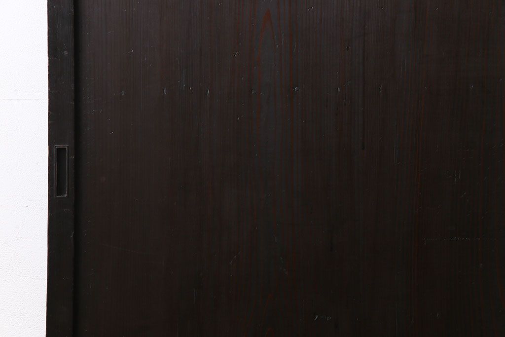 【商談品】和製アンティーク　明治期　古い木の質感が味わい深い板戸(帯戸、引き戸、建具)