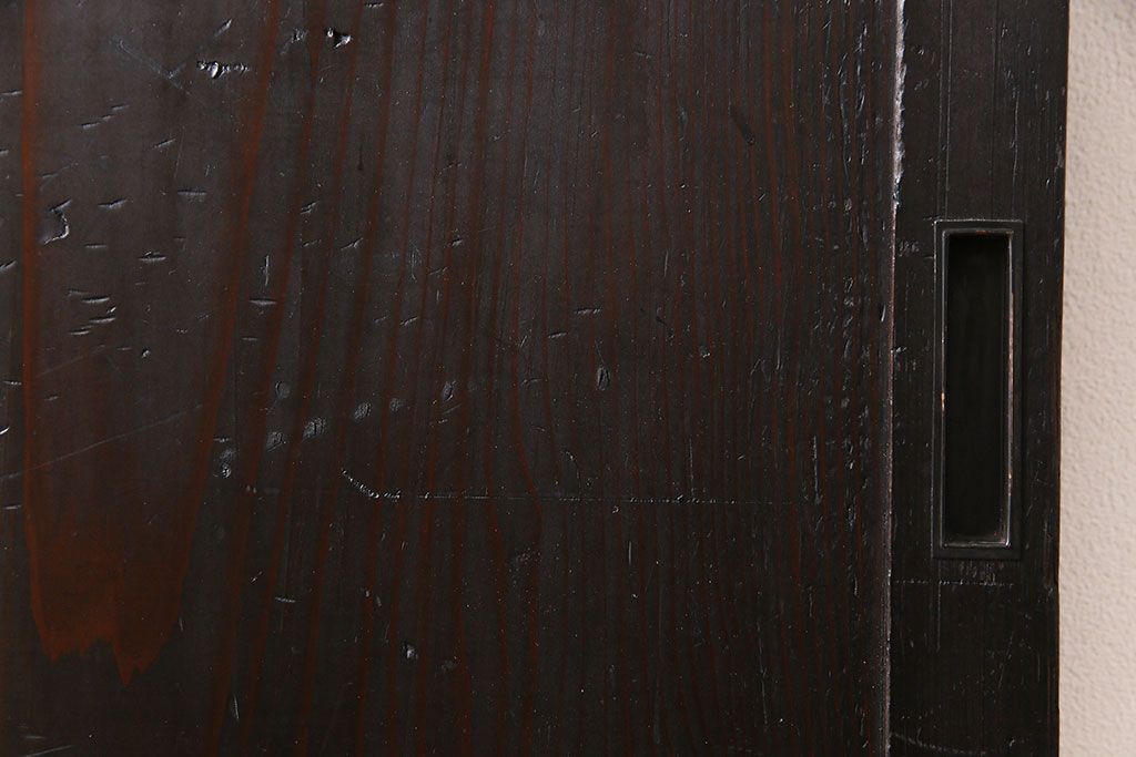 【商談品】和製アンティーク　明治期　古い木の質感が味わい深い板戸(帯戸、引き戸、建具)