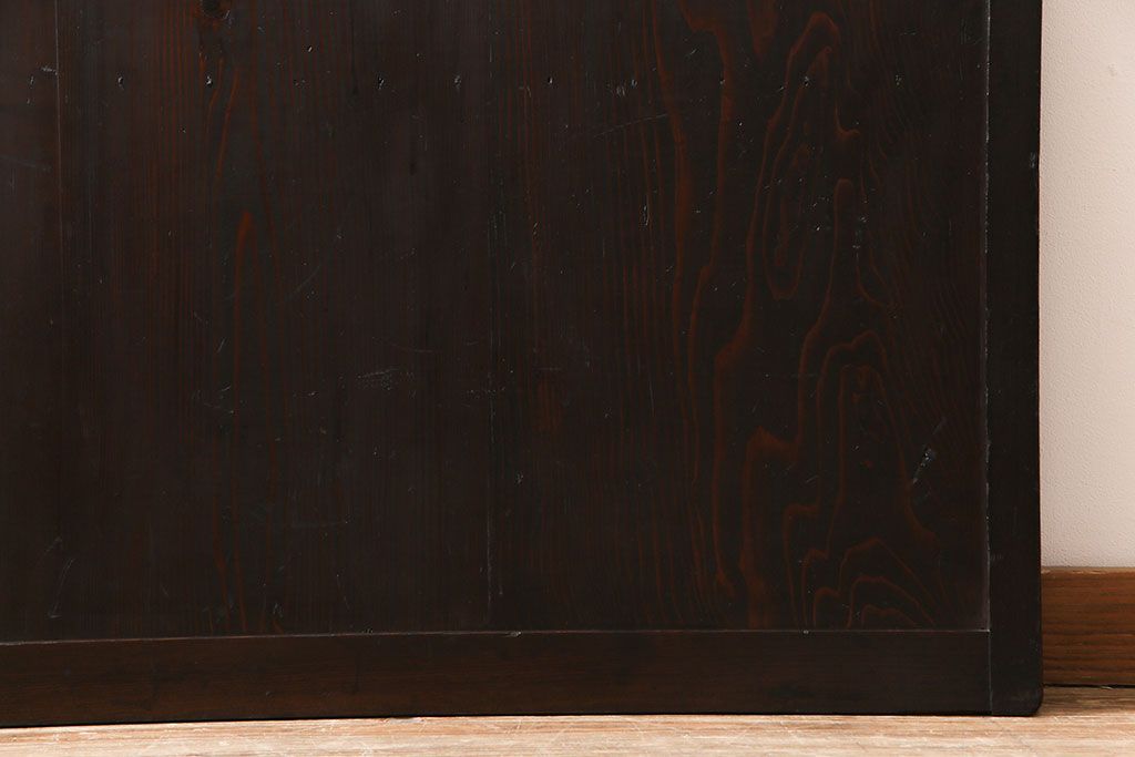 【商談品】和製アンティーク　明治期　古い木の質感が味わい深い板戸(帯戸、引き戸、建具)