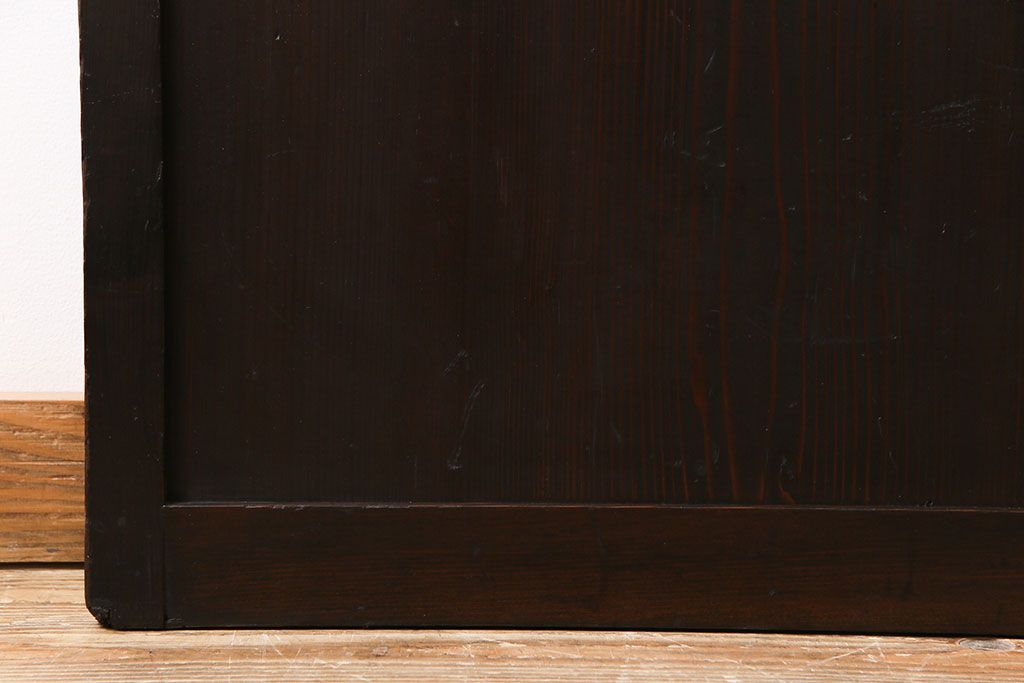 【商談品】和製アンティーク　明治期　古い木の質感が味わい深い板戸(帯戸、引き戸、建具)