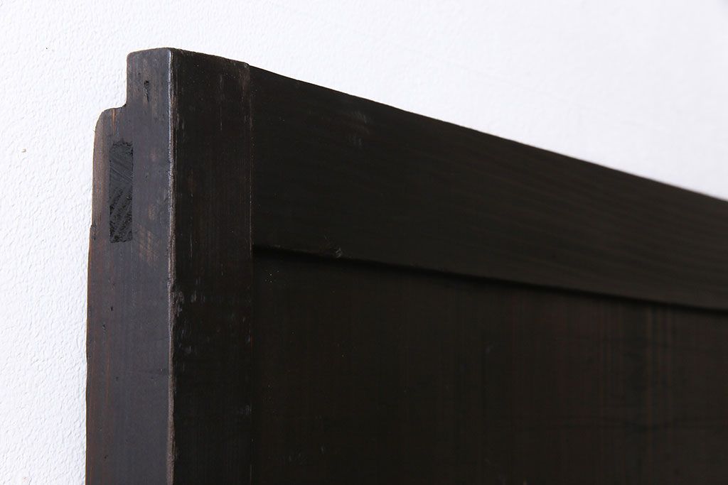 【商談品】和製アンティーク　明治期　古い木の質感が味わい深い板戸(帯戸、引き戸、建具)