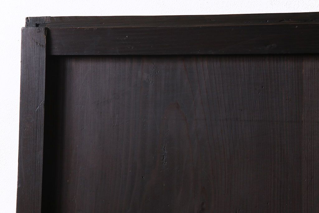 【商談品】和製アンティーク　明治期　古い木の質感が味わい深い板戸(帯戸、引き戸、建具)