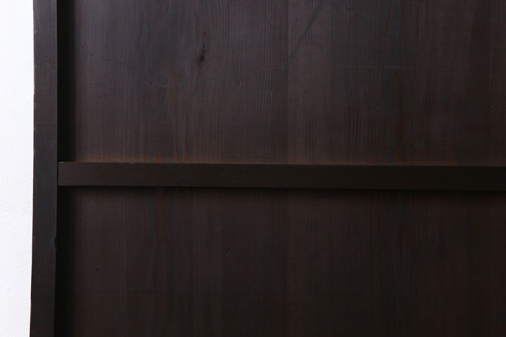 【商談品】和製アンティーク　明治期　古い木の質感が味わい深い板戸(帯戸、引き戸、建具)