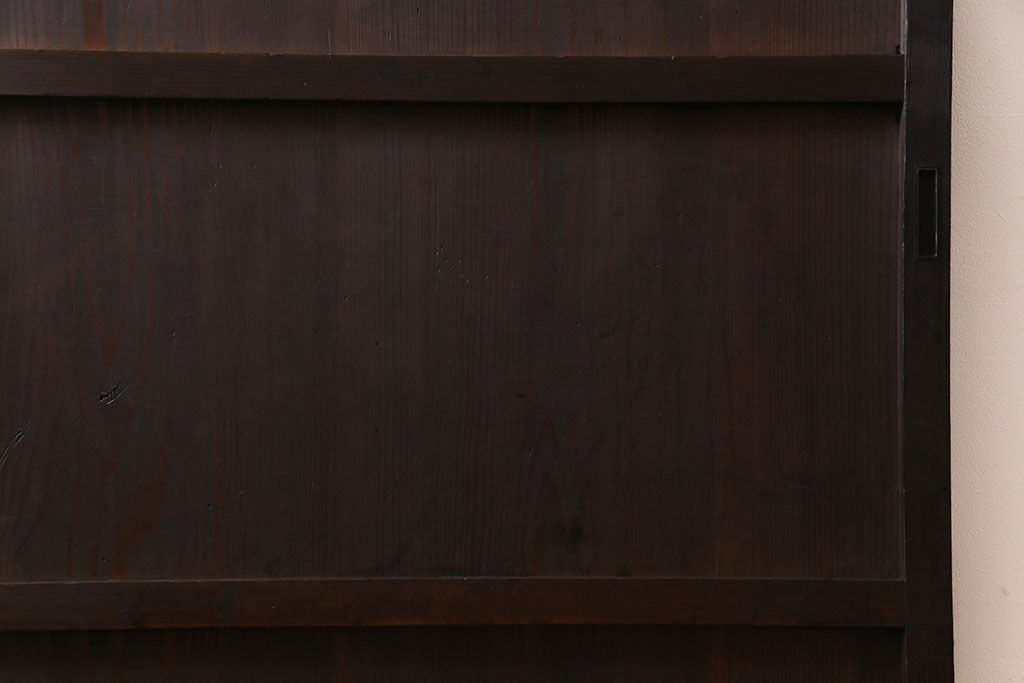 【商談品】和製アンティーク　明治期　古い木の質感が味わい深い板戸(帯戸、引き戸、建具)