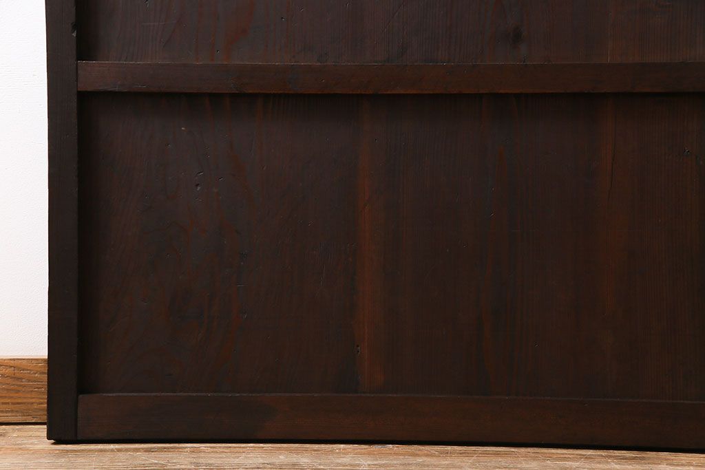 【商談品】和製アンティーク　明治期　古い木の質感が味わい深い板戸(帯戸、引き戸、建具)