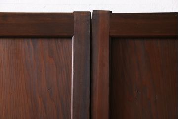 和製アンティーク　ラフジュオリジナルガラス入り　レトロモダンなガラス帯戸4枚セット(引戸、建具)