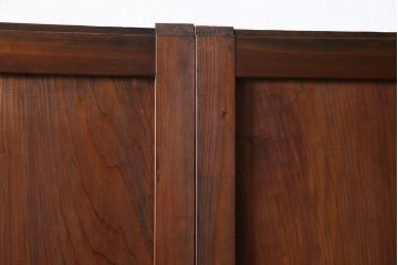 和製アンティーク　ラフジュオリジナルガラス入り　レトロモダンなガラス帯戸4枚セット(引戸、建具)