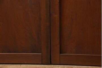 和製アンティーク　ラフジュオリジナルガラス入り　レトロモダンなガラス帯戸4枚セット(引戸、建具)