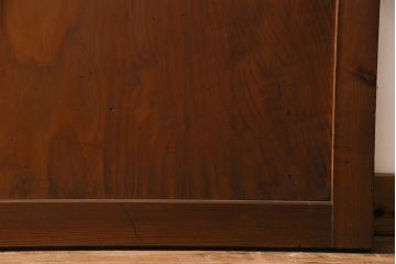 和製アンティーク　ラフジュオリジナルガラス入り　レトロモダンなガラス帯戸4枚セット(引戸、建具)