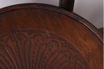 アンティーク家具　イギリスアンティーク　細身のシルエットが上品なベントウッドバンブーチェア(曲げ木、ダイニングチェア、椅子)(1)