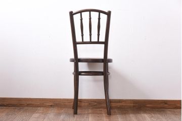 アンティーク家具　イギリスアンティーク　細身のシルエットが上品なベントウッドバンブーチェア(曲げ木、ダイニングチェア、椅子)(1)