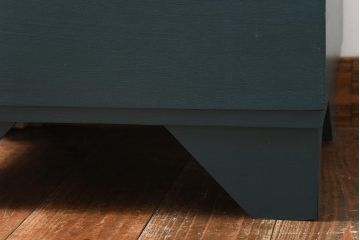 ペイント家具　縦型デザイン　シックなペイントカラーが素敵なガラスケース(ショーケース、飾り棚、陳列棚)