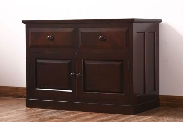 中古美品　松本民芸家具　なめらかな質感のサイドキャビネット(サイドボード、収納棚、チェスト)