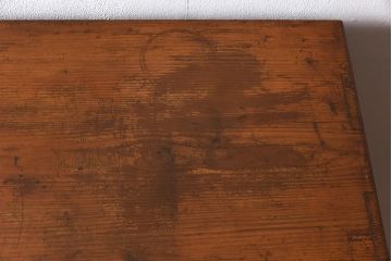 昭和初期　前面ケヤキ材　木の温もり溢れるラフジュオリジナルガラス入り戸棚(収納棚、茶
棚)