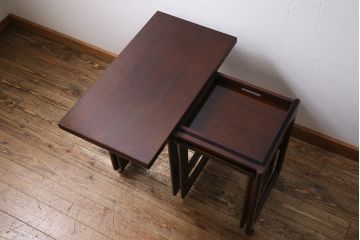 北欧家具 A.H McINTOSH(マッキントッシュ)　多機能なネストテーブル(エクステンションテーブル、サイドテーブル、コーヒーテーブル)