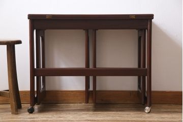 北欧家具 A.H McINTOSH(マッキントッシュ)　多機能なネストテーブル(エクステンションテーブル、サイドテーブル、コーヒーテーブル)