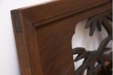 昭和中期　虎に竹　躍動感あふれる透かし彫りが目を引く欄間(ディスプレイ雑貨、明り取り)(1)