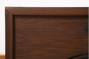 和製アンティーク　昭和初期　波千鳥　素朴な味わいが魅力的な透かし欄間(はめ殺し戸)(1)