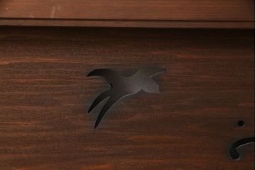 和製アンティーク　昭和初期　波千鳥　素朴な味わいが魅力的な透かし欄間(はめ殺し戸)(1)