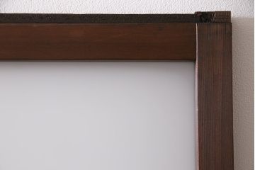 和製アンティーク　昭和期　上品な組子の意匠が目を引くガラス戸(引き戸、建具)4枚セット